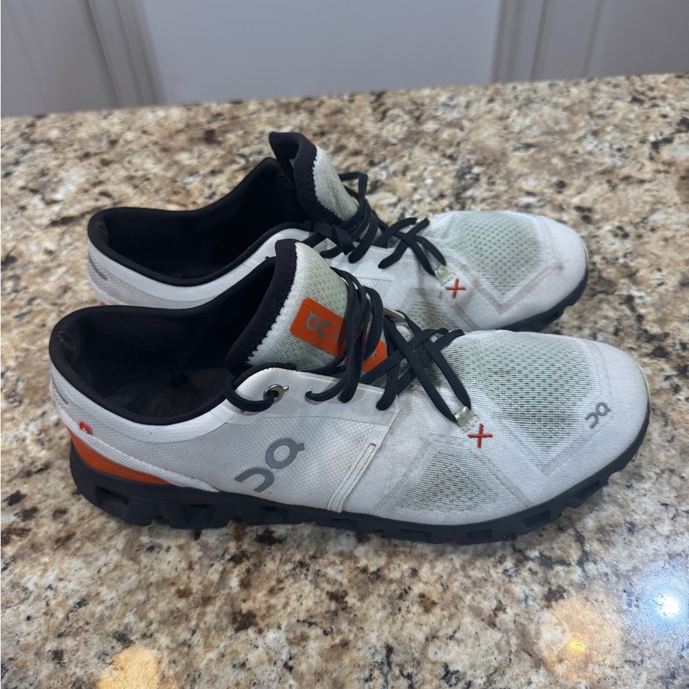 On Cloud Men's Athletic Shoes - White and Orange